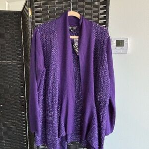 Jones New York Purple Women's Cardigan